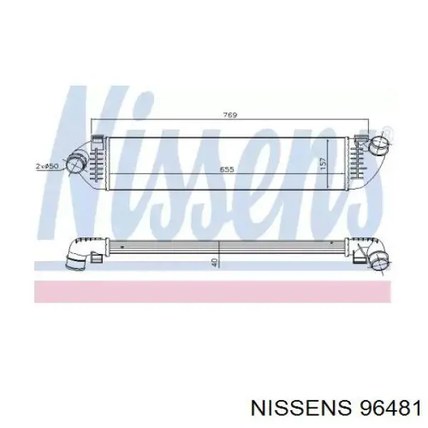 96481 Nissens radiador de intercooler