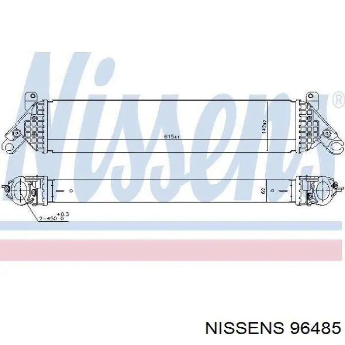 96485 Nissens radiador de intercooler