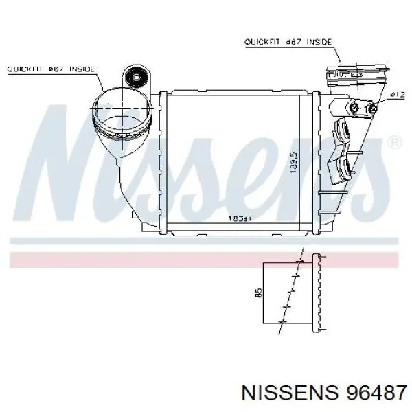 96487 Nissens интеркулер