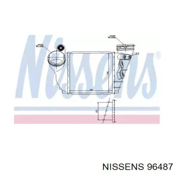 Radiador de aire de admisión 96487 Nissens