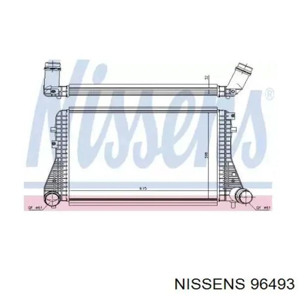 Купить 96493 Nissens Интеркулер