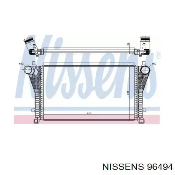 Купить 96494 Nissens Интеркулер