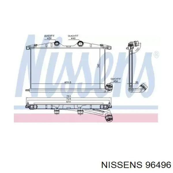 96496 Nissens интеркулер