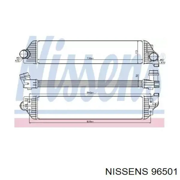 Система охлаждения наддувочного воздуха Nissens 96501 цена, от 112.94 USD