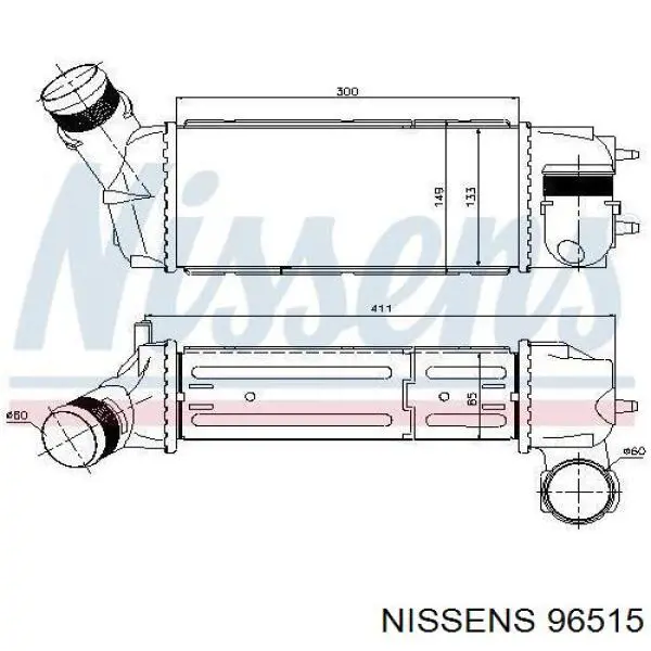 96515 Nissens radiador de intercooler