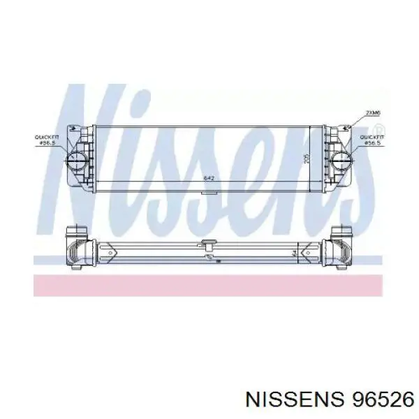 Система охлаждения наддувочного воздуха Nissens 96526 цена, от 168.60 USD