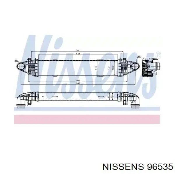96535 Nissens radiador de intercooler