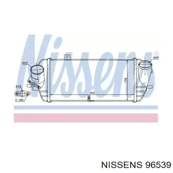 Radiador de aire de admisión 96539 Nissens