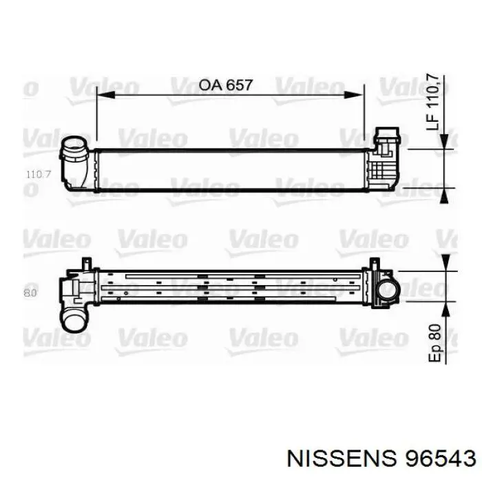 Система охлаждения наддувочного воздуха Nissens 96543 цена, от 137.92 USD