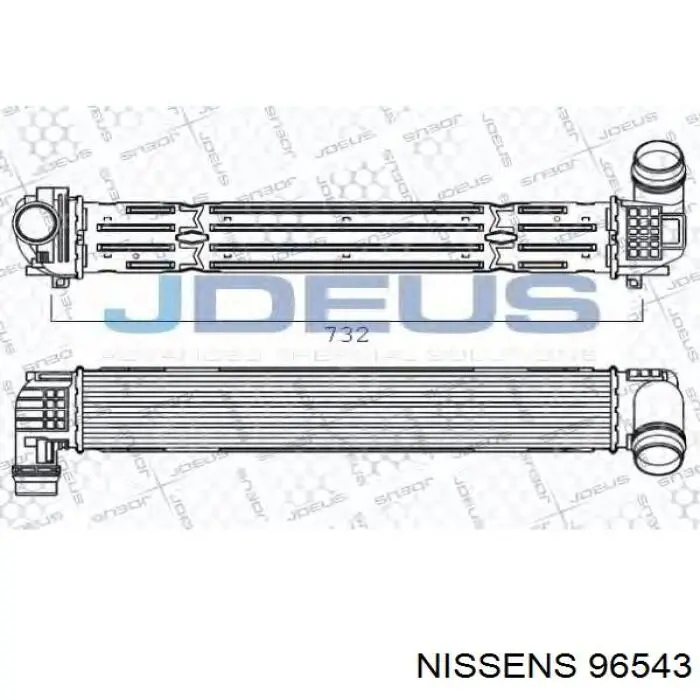 Купить 96543 Nissens Интеркулер