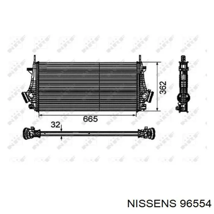 96554 Nissens Охладитель наддувочного воздуха