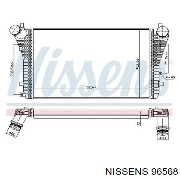96568 Nissens интеркулер