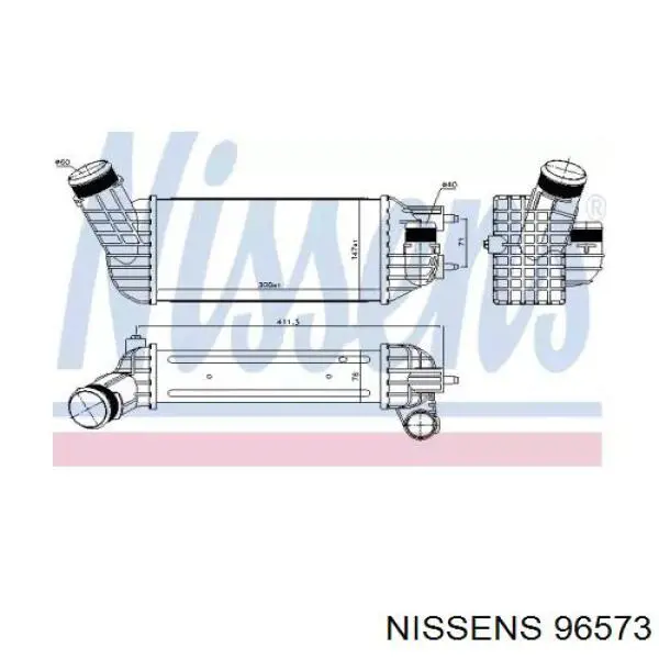 Интеркулер 96573 Nissens