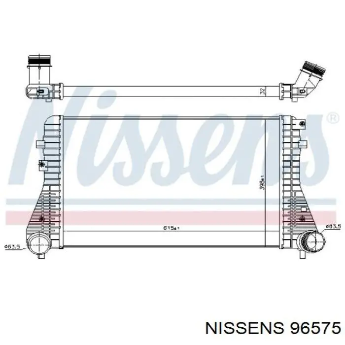 Купить 96575 Nissens Интеркулер