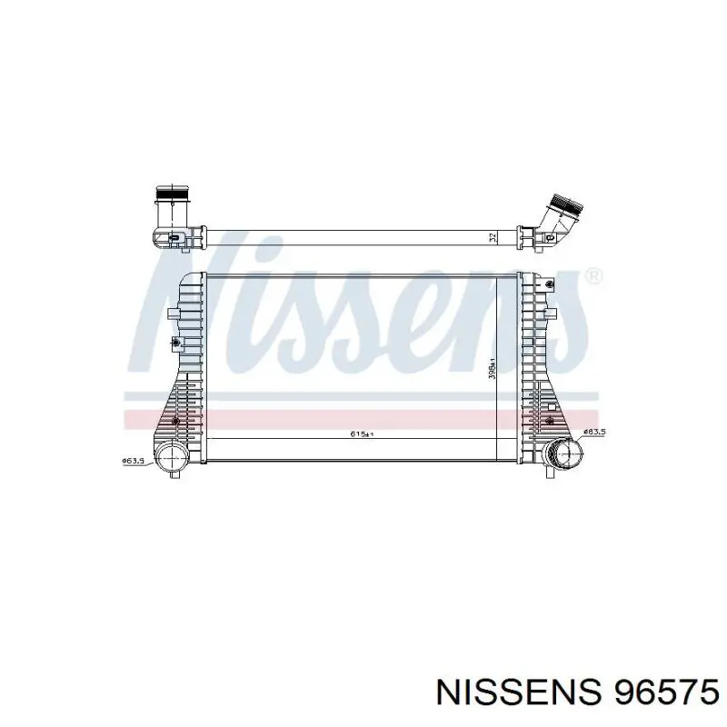 Radiador de aire de admisión 96575 Nissens