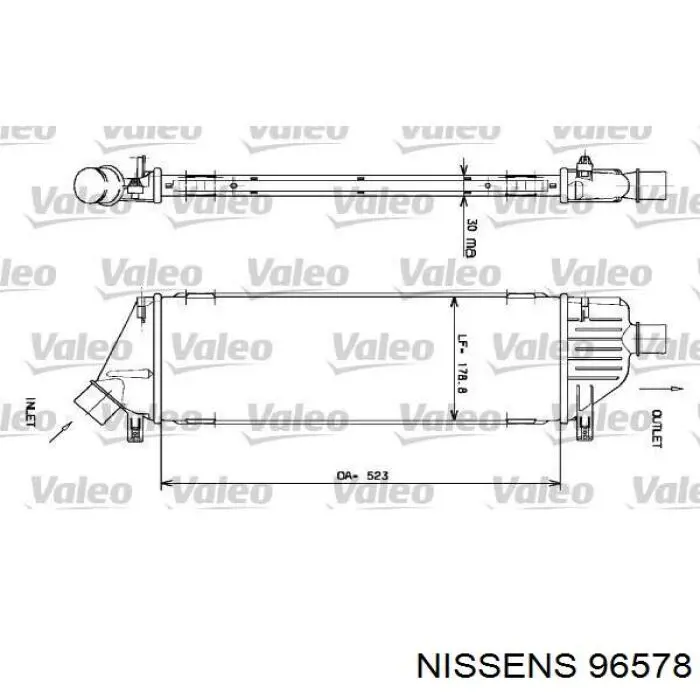 Интеркулер 96578 Nissens