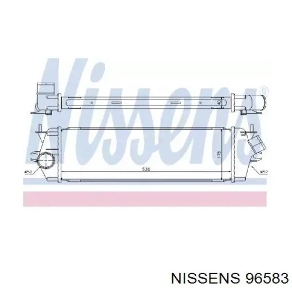 96583 Nissens Охладитель наддувочного воздуха