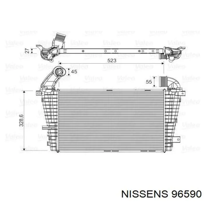 Купить 96590 Nissens Интеркулер