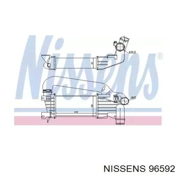 Интеркулер 96592 Nissens