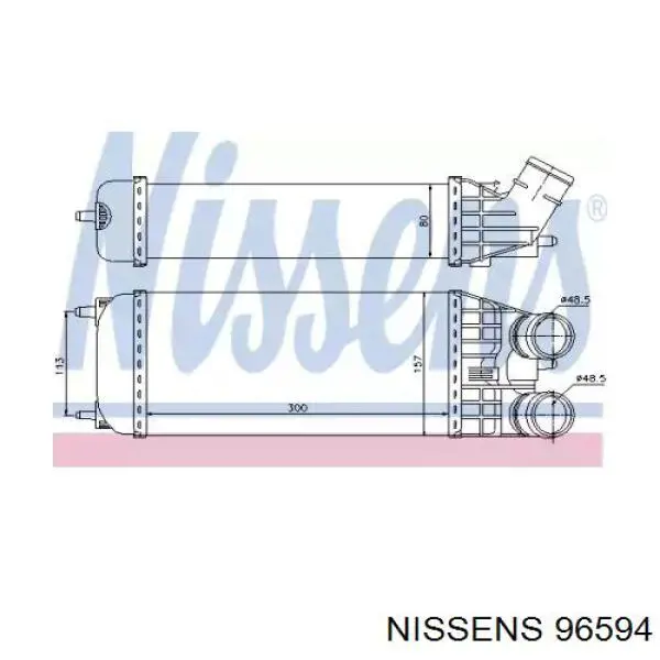 Интеркулер 96594 Nissens