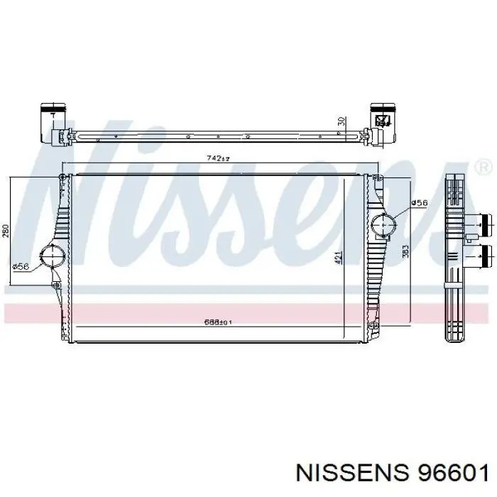 Интеркулер 96601 Nissens