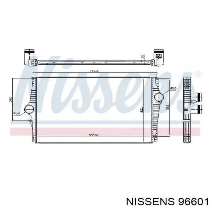 Купить 96601 Nissens Интеркулер