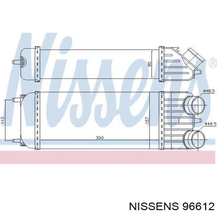 Интеркулер 96612 Nissens