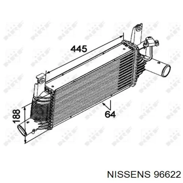 96622 Nissens радиатор интеркуллера