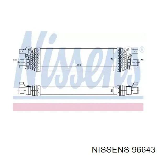 96643 Nissens интеркулер