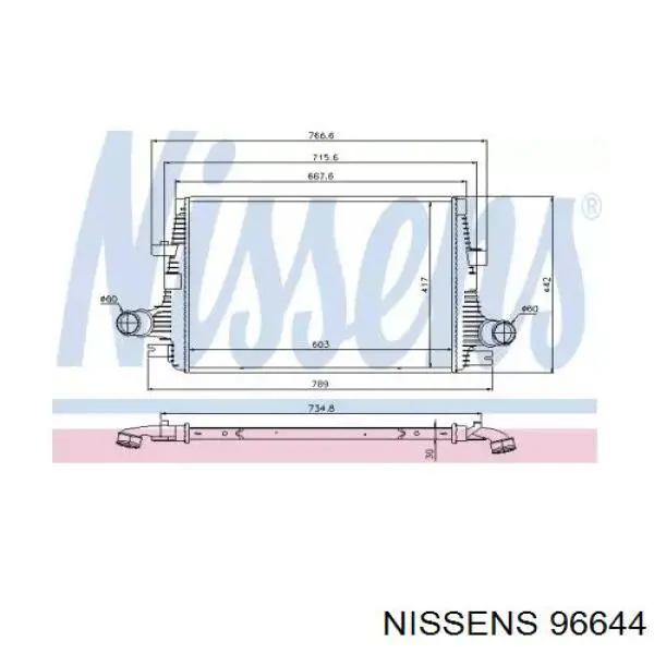 Интеркулер 96644 Nissens