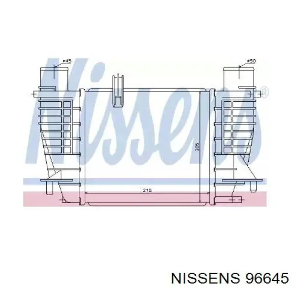 Radiador de aire de admisión 96645 Nissens