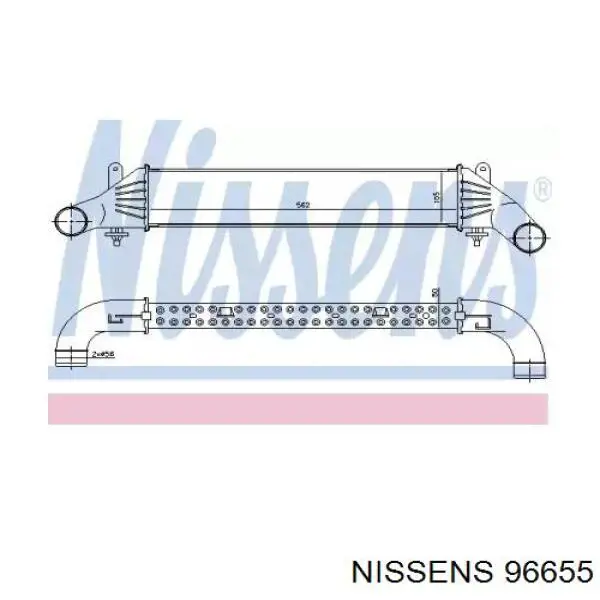 Система охлаждения наддувочного воздуха Nissens 96655 цена, от 65.05 USD