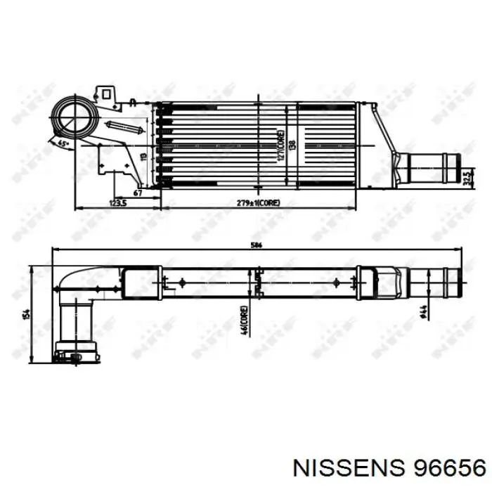 Система охлаждения наддувочного воздуха Nissens 96656 цена, от 134.04 USD