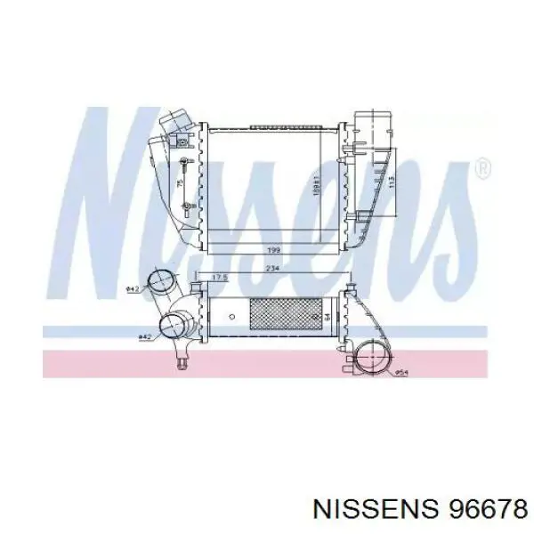 Купить 96678 Nissens Интеркулер