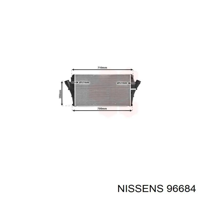 Radiador de aire de admisión 96684 Nissens
