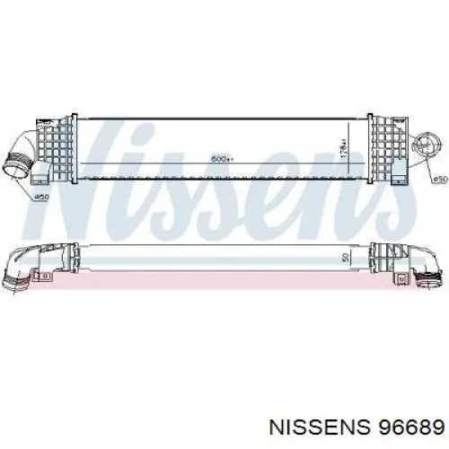 Купить 96689 Nissens Интеркулер