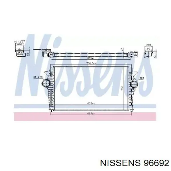 96692 Nissens интеркулер