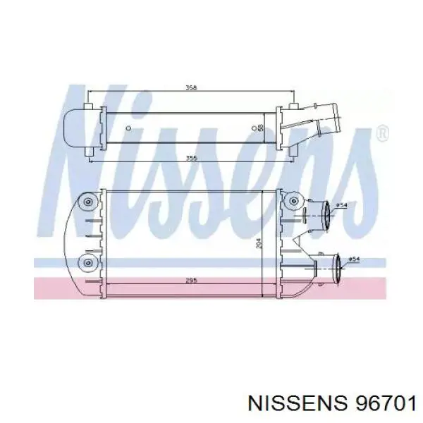 Интеркулер 96701 Nissens