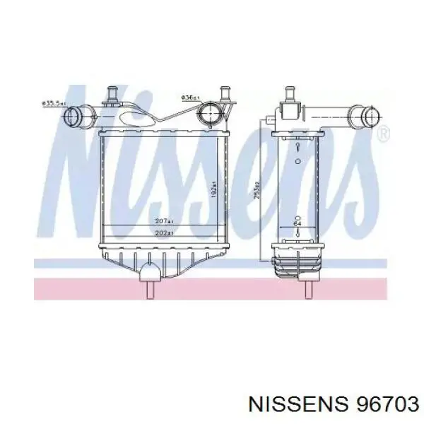 Интеркулер 96703 Nissens