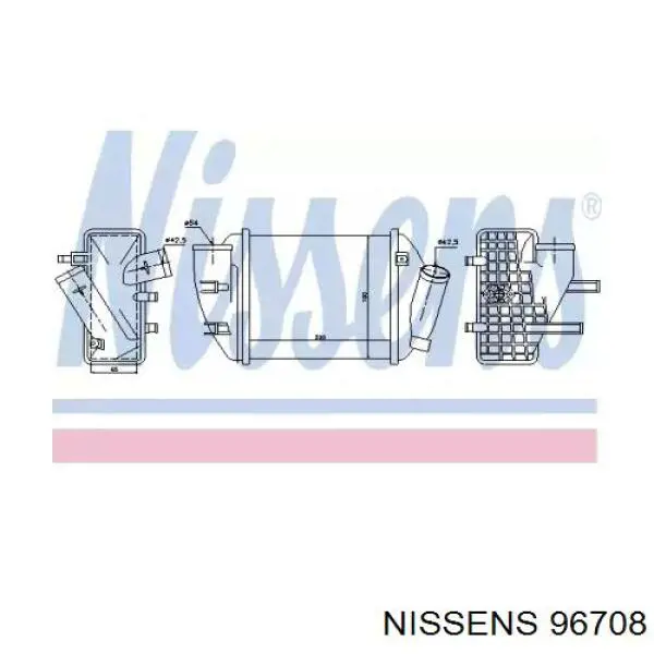 Радиатор интеркуллера NISSENS 96708