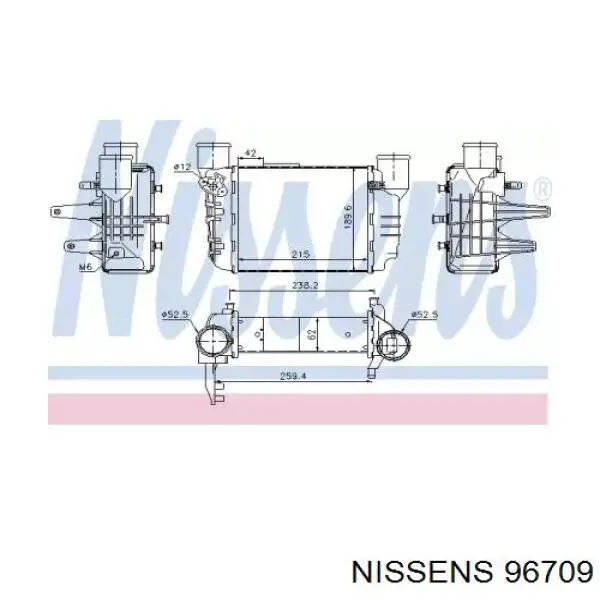 Интеркулер 96709 Nissens