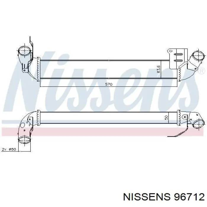 96712 Nissens radiador de intercooler