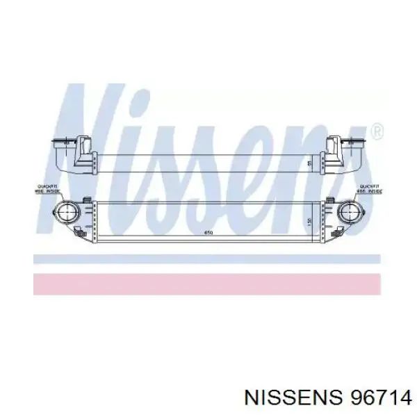 Radiador de aire de admisión 96714 Nissens