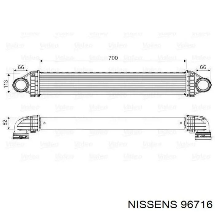Купить 96716 Nissens Интеркулер