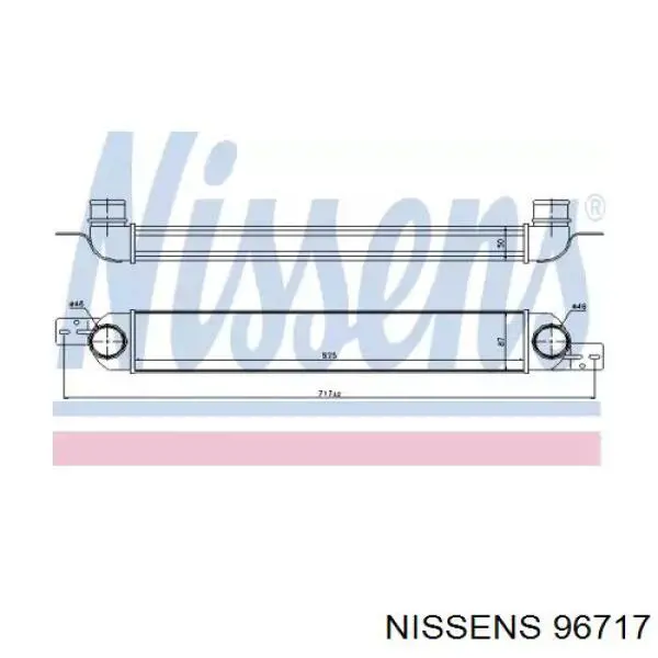 96717 Nissens radiador de intercooler