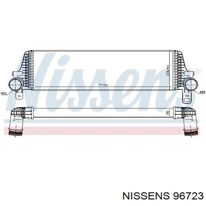 Интеркулер 96723 Nissens