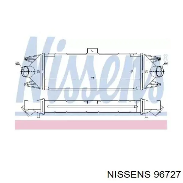 Система охлаждения наддувочного воздуха Nissens 96727 цена, от 121.79 USD