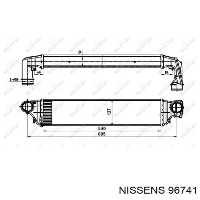 Интеркулер 96741 Nissens
