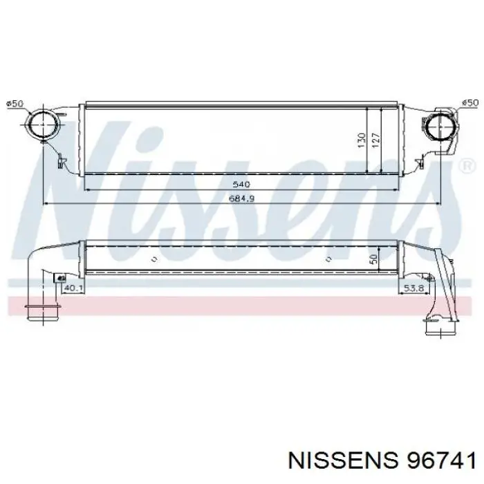 Интеркулер 96741 Nissens