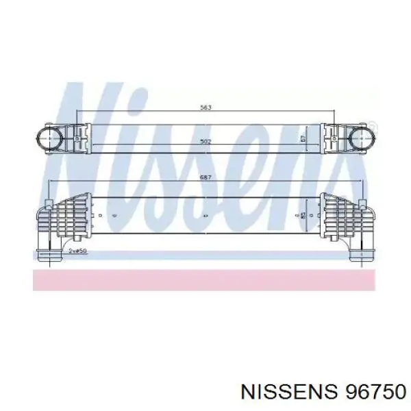 Интеркулер 96750 Nissens